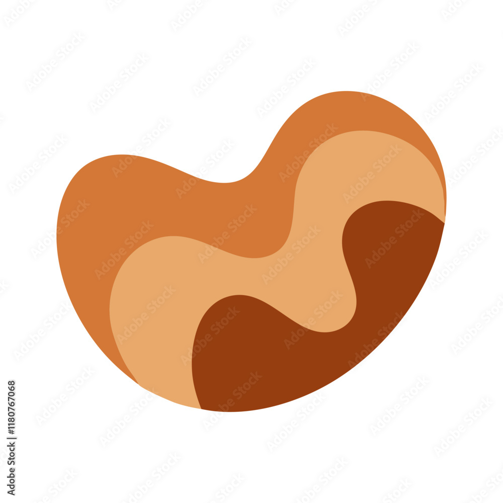 Abstract Organic Mocha Mousse Shape Abstract Organic Mocha Mousse Shape