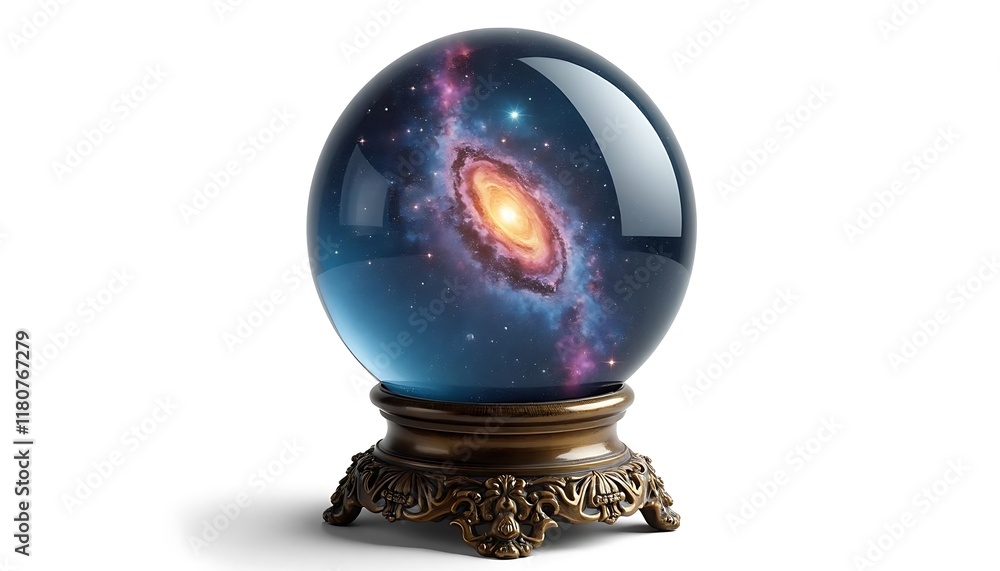 Cosmic Wonder: A Galaxy Within a Glass Orb Cosmic Wonder: A Galaxy Within a Glass Orb