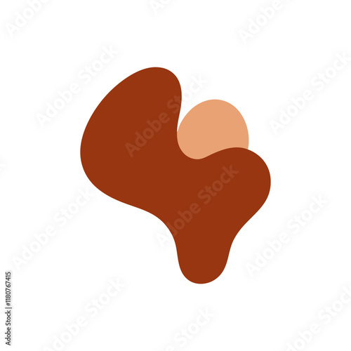 Abstract Organic Mocha Mousse Shape