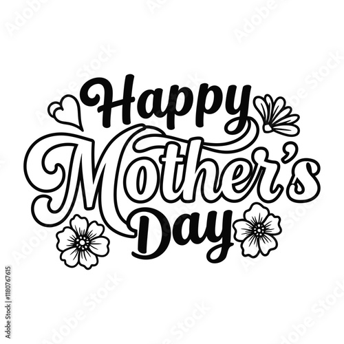 Happy Mother's day Typography vector design for wishing illustration art design