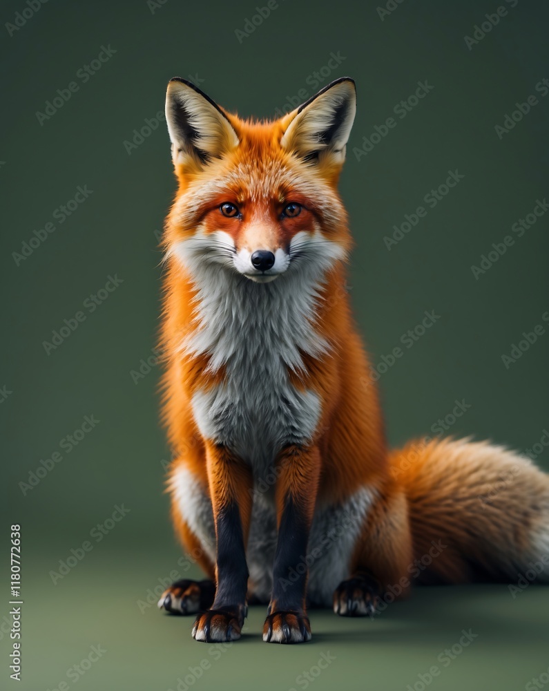 Majestic Red Fox Portrait: A Stunning Study in Fur and Form Majestic Red Fox Portrait: A Stunning Study in Fur and Form