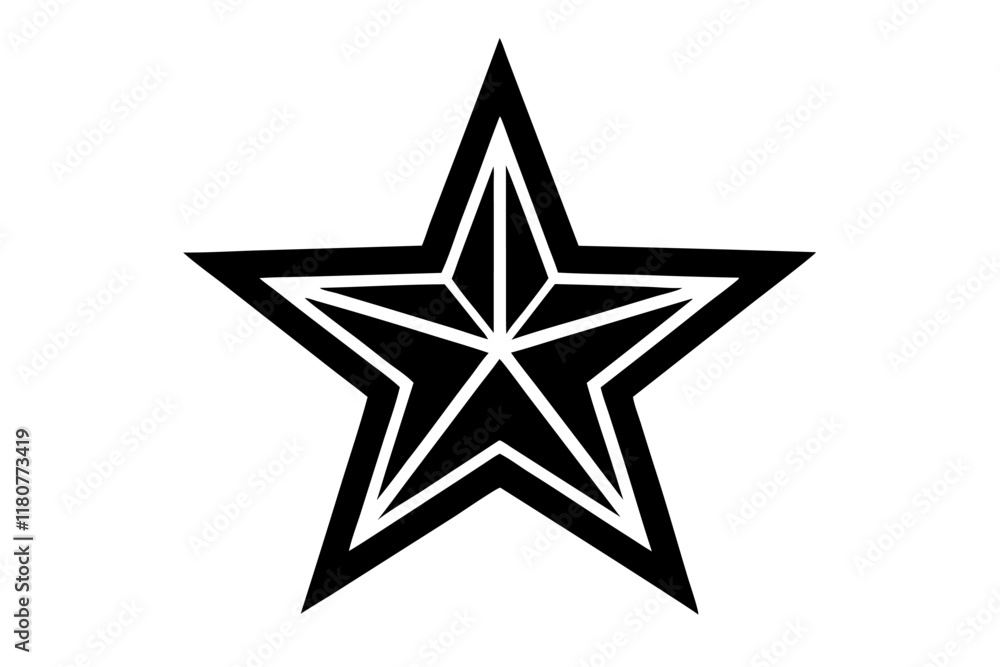 black silhouette star black silhouette star