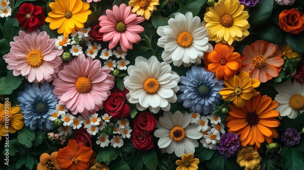 Vibrant Tapestry of Blossoms: A Multitude of Colorful Flowers Vibrant Tapestry of Blossoms: A Multitude of Colorful Flowers