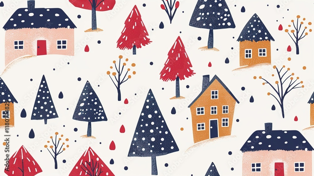 Obraz premium scandinavian simplicity pattern wallpaper