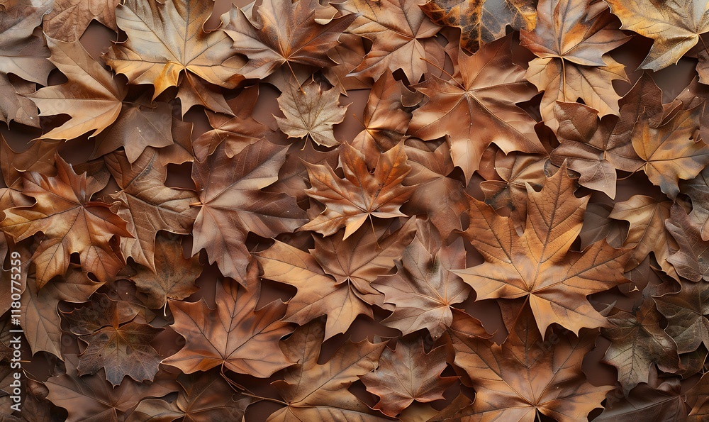 Autumn leaves background. Top view of fallen autumn leaves background. Autumn leaves background. Top view of fallen autumn leaves background.
