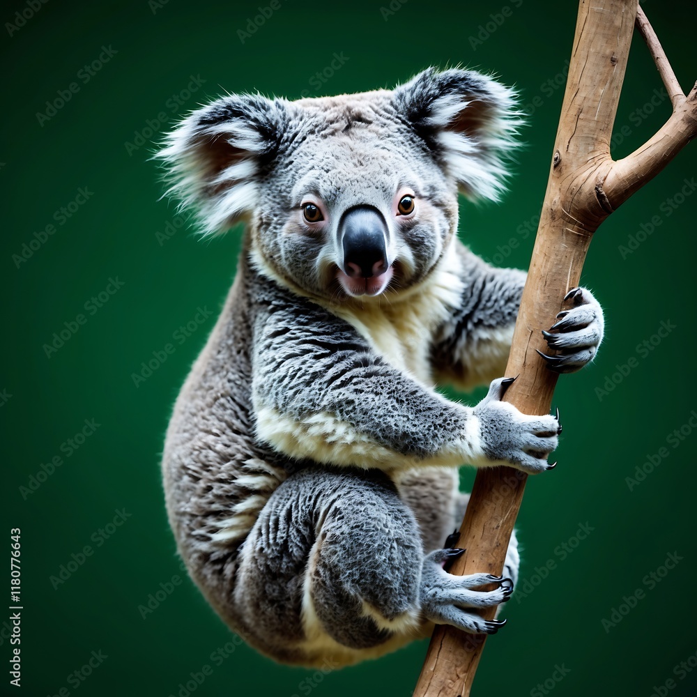 Fototapeta premium Adorable Koala Climbing a Branch