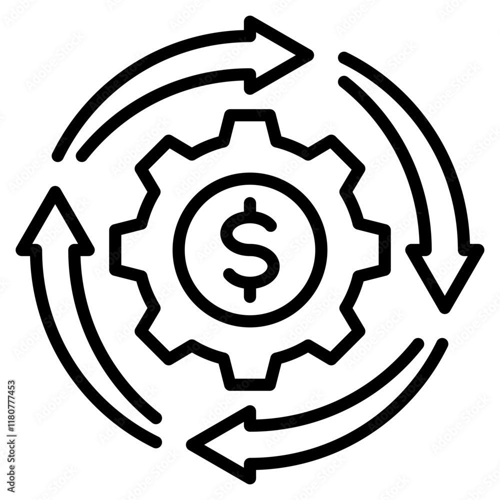 business process single icon