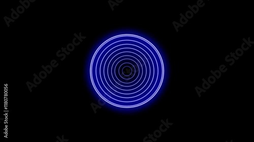 circle neon light background video
