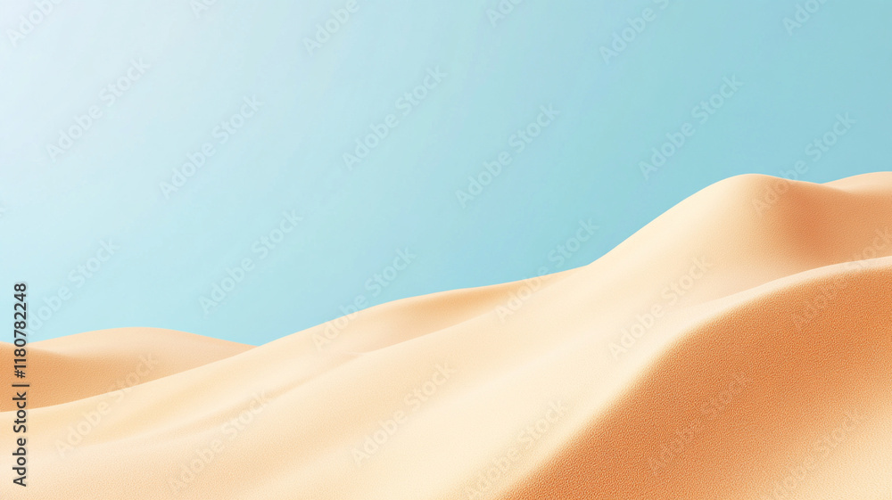 Golden sand dunes rising against turquoise sky in minimalist desert landscape with smooth curves and natural shadow patterns Golden sand dunes rising against turquoise sky in minimalist desert landscape with smooth curves and natural shadow patterns