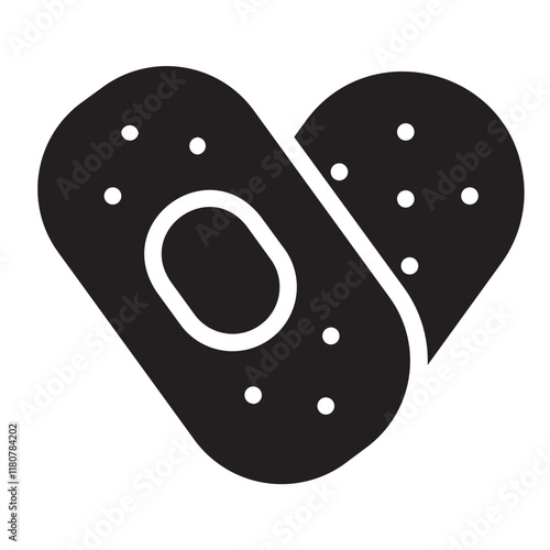 Band Aid glyph icon
