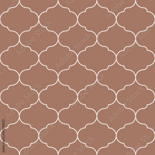 Seamless mocha brown and white vintage rug ornate ancient pattern vector