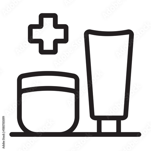 Ointment line icon