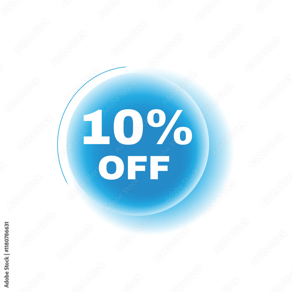 10 percent off, speech bubble modern circle design. Banner or announcement template. vector sign. 10 percent off, speech bubble modern circle design. Banner or announcement template. vector sign.