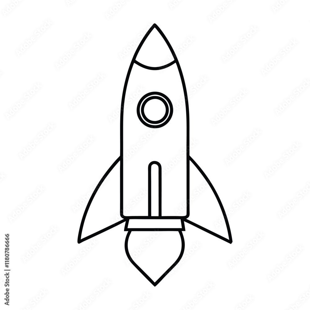 space exploration rocket vector illustration