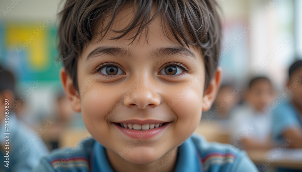 Children in the classroom smiling and studying together. Early childhood education and teaching Children in the classroom smiling and studying together. Early childhood education and teaching
