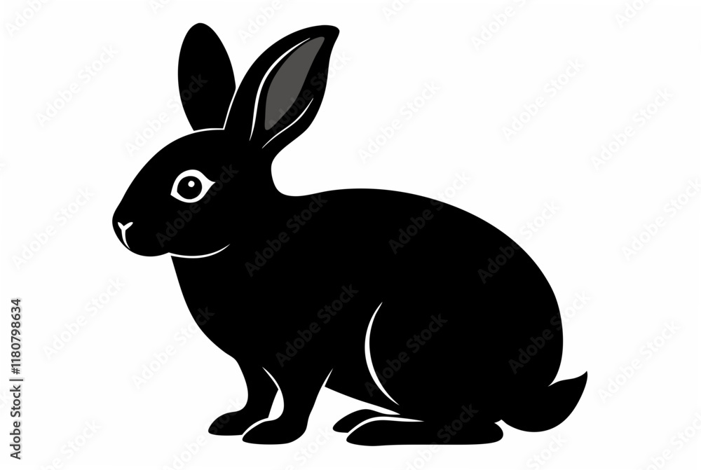bunny silhouette vector illustration bunny silhouette vector illustration