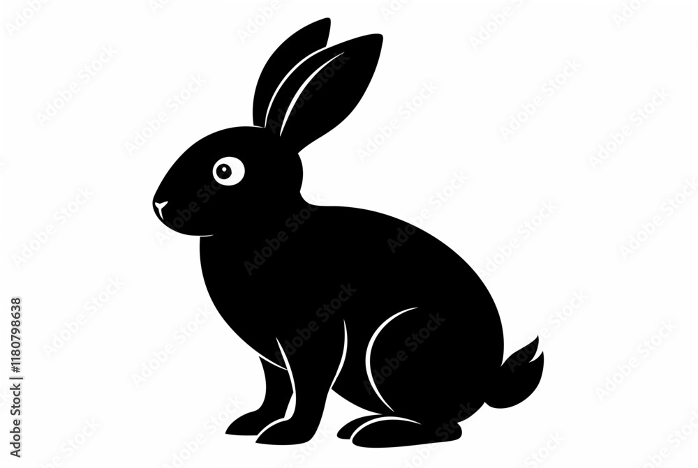 Obraz premium bunny silhouette vector illustration