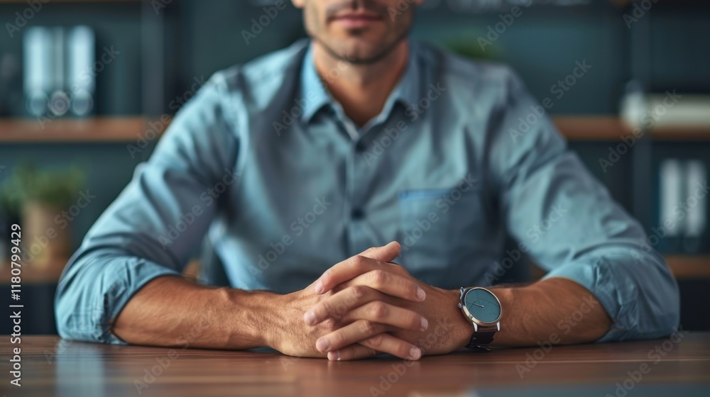 Fototapeta premium Diligent Worker: Rolled-up sleeves and intense focus define the worker, determined and resilient, giving their all to complete every task with precision and care. 
