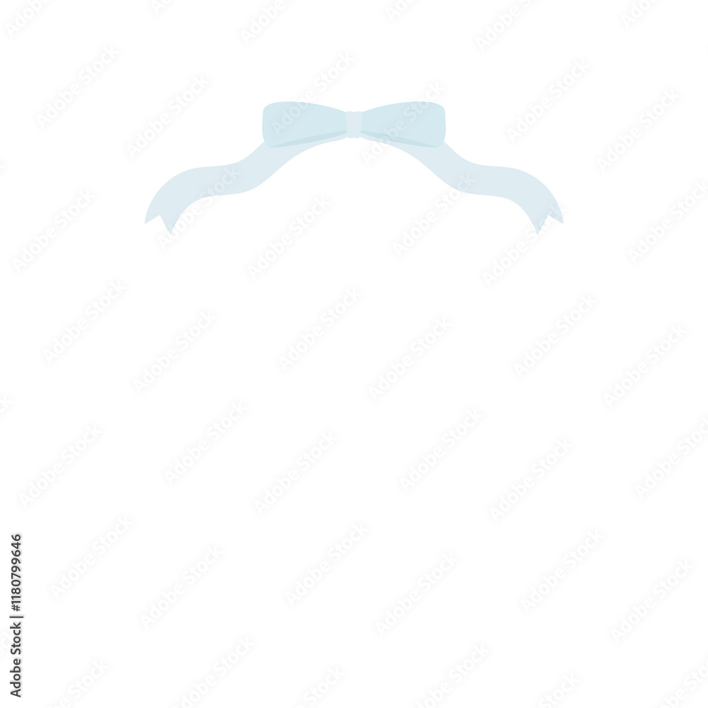 グリーンのシンプルガーリーリボンフレーム⭐︎PNG