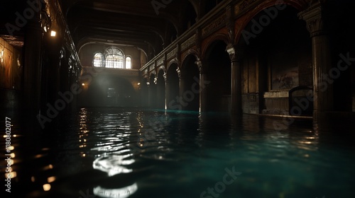 Submerged Sanctuary  A Dark and Mysterious Underwater Palace