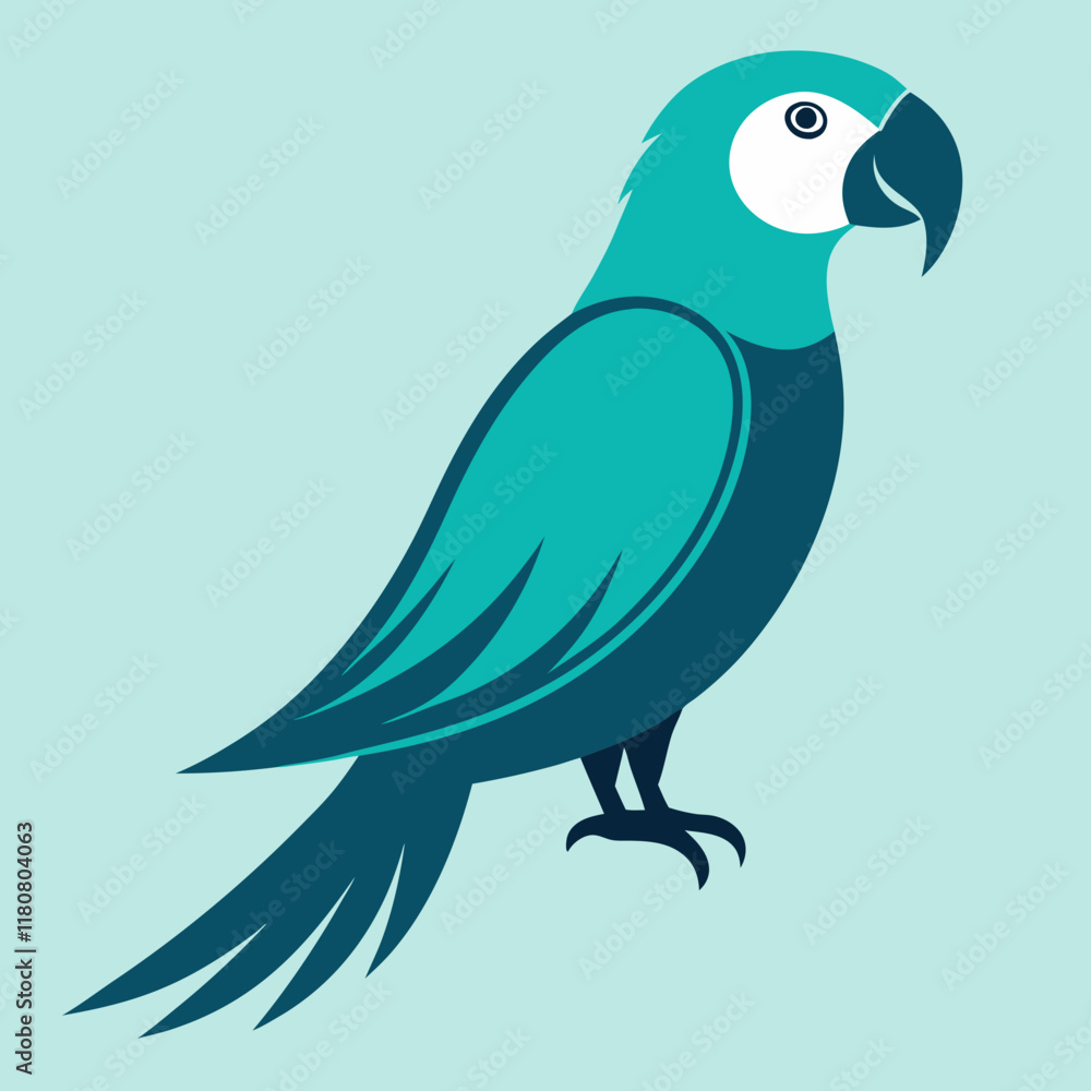 Obraz premium bird parrot Shilouette vector 