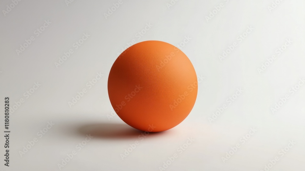 Smooth orange 3D basketball with a matte finish, floating gracefully on a white backdrop. Smooth orange 3D basketball with a matte finish, floating gracefully on a white backdrop.