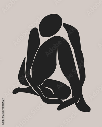 black human silhouette vector art