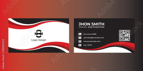 Business card design template. Visiting card for company free download.