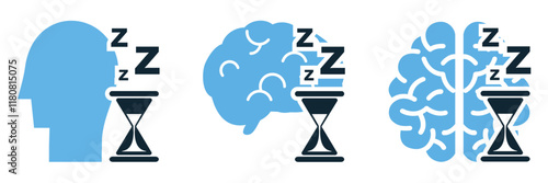 Laziness icon vector for mental health awareness and personal development.