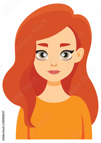 Woman with Long Red Hair