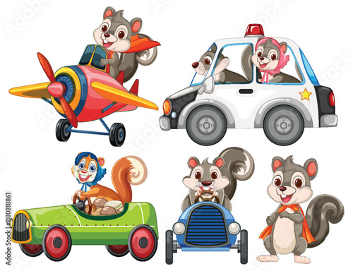 Adventurous Squirrels in Vehicles