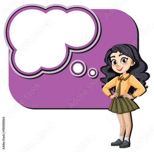 Girl with Thought Bubble