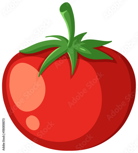 Vibrant Red Tomato Illustration