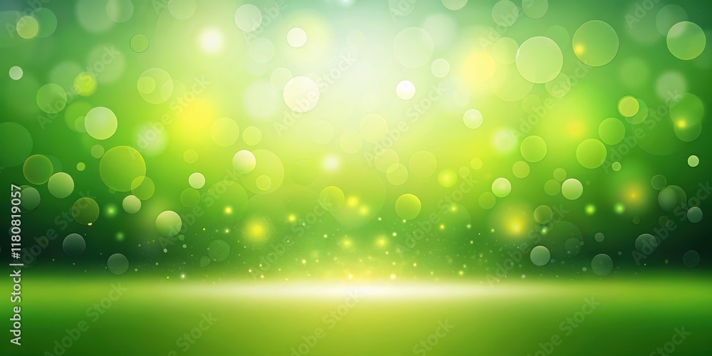 Abstract Green Bokeh Background with Glowing Lights and Soft Focus Abstract Green Bokeh Background with Glowing Lights and Soft Focus
