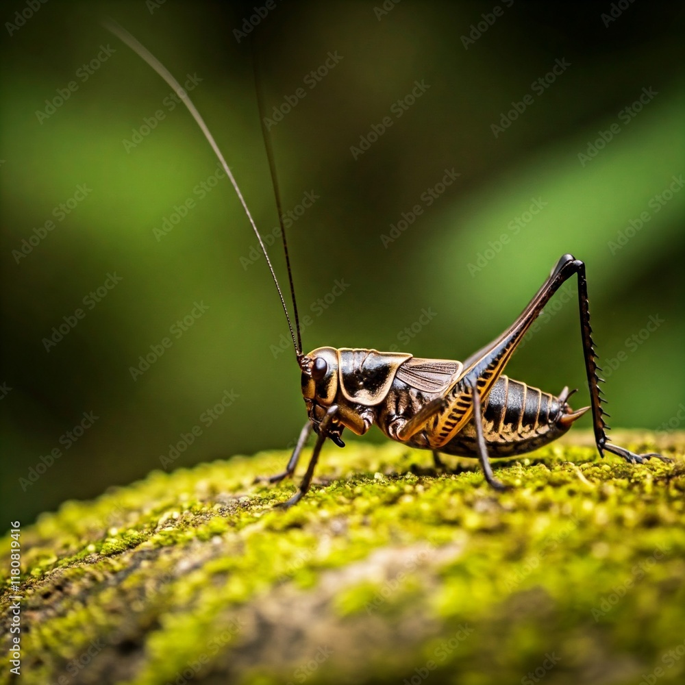 A captivating close-up shot of a small insect resting on a leaf, showcasing the intricate details of its body and the texture of the green foliage. A captivating close-up shot of a small insect resting on a leaf, showcasing the intricate details of its body and the texture of the green foliage.