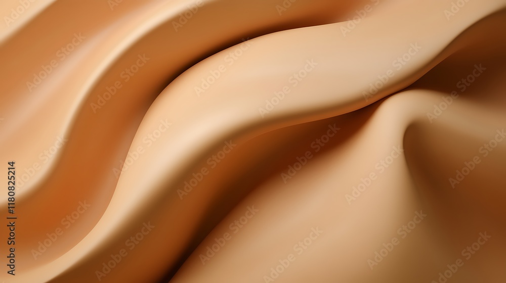 Fototapeta premium Abstract Beige Waves Smooth Texture Background