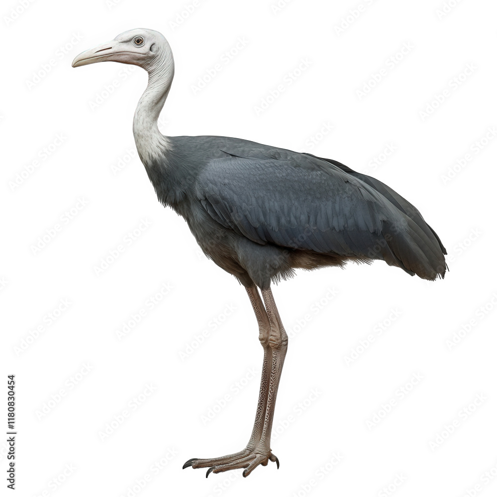 tall. elegant bird with a long neck and legs. showcasing its distinctive gray plumage and slender physique. set against a plain white background this depiction highlights the bird's graceful form and tall. elegant bird with a long neck and legs. showcasing its distinctive gray plumage and slender physique. set against a plain white background this depiction highlights the bird's graceful form and