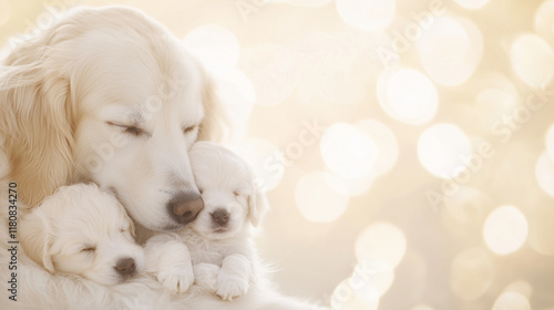 Golden Retriever Mother and...