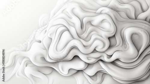 Abstract White Swirls:  A m...