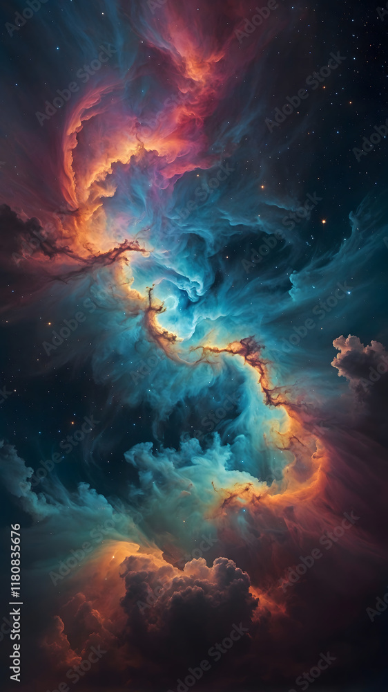 Colorful Cosmic Nebula with Stars
Colorful Cosmic Nebula with Stars