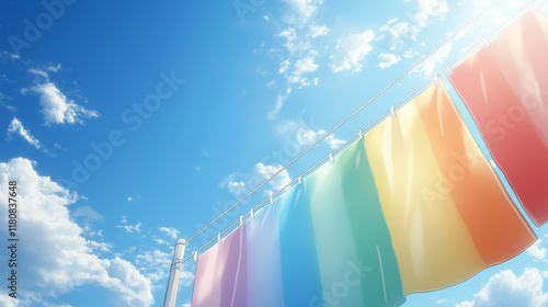 Rainbow Pride Flags Drying ...