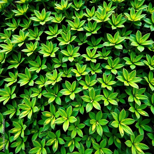 Foliage of Thymbra spicata densely covering a stone wall, wall, herb photo