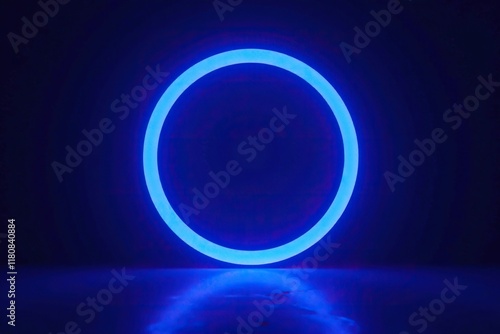 Wallpaper Mural Glowing blue oval circle with a hint of purple light, atmosphere, mood Torontodigital.ca