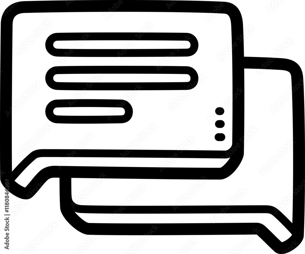 Discussion forum doodle vector icon and illustration Discussion forum doodle vector icon and illustration