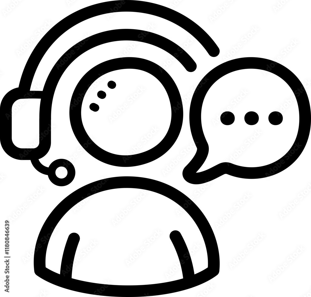 Chat support doodle vector icon and illustration Chat support doodle vector icon and illustration