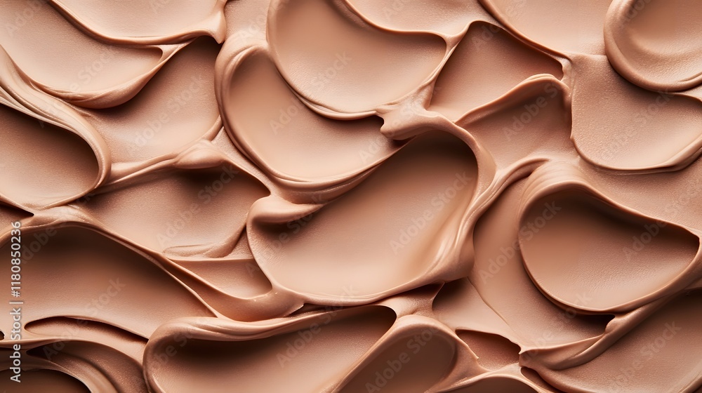 Fototapeta premium Smooth and Luscious Mocha Mousse Ganache in Vibrant 2025 Color Hue