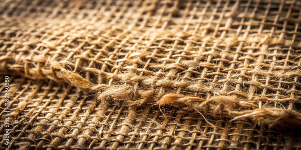 Close-up Texture of a Rustic Woven Fabric with Frayed Edges Close-up Texture of a Rustic Woven Fabric with Frayed Edges
