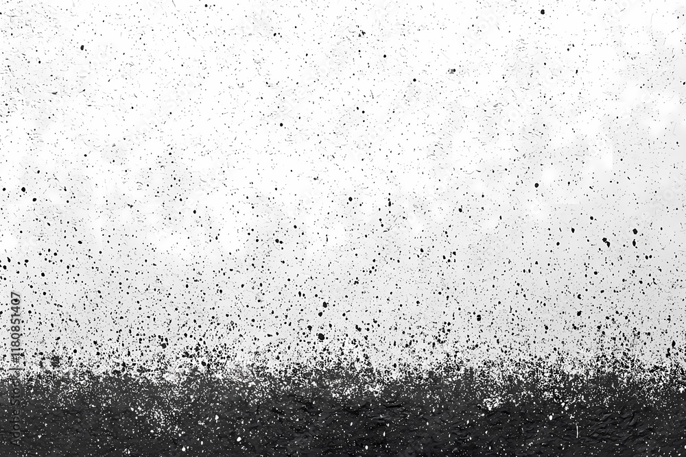 Obraz premium Abstract Black and White Texture with Splashing Paint and Grunge Effect