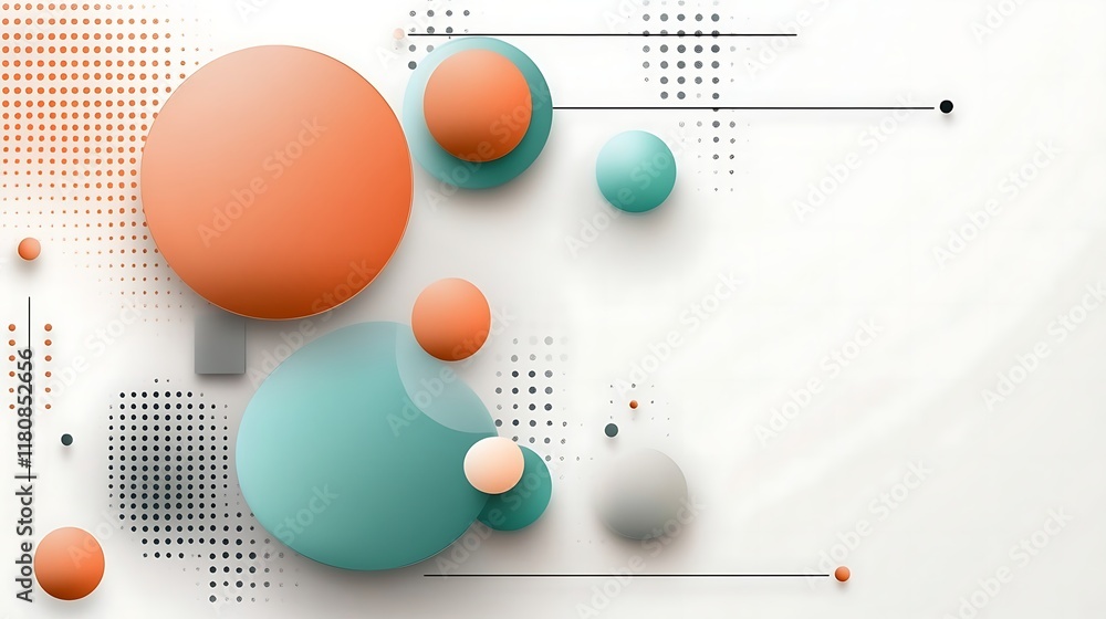 Abstract Colorful Circles and Dots Design