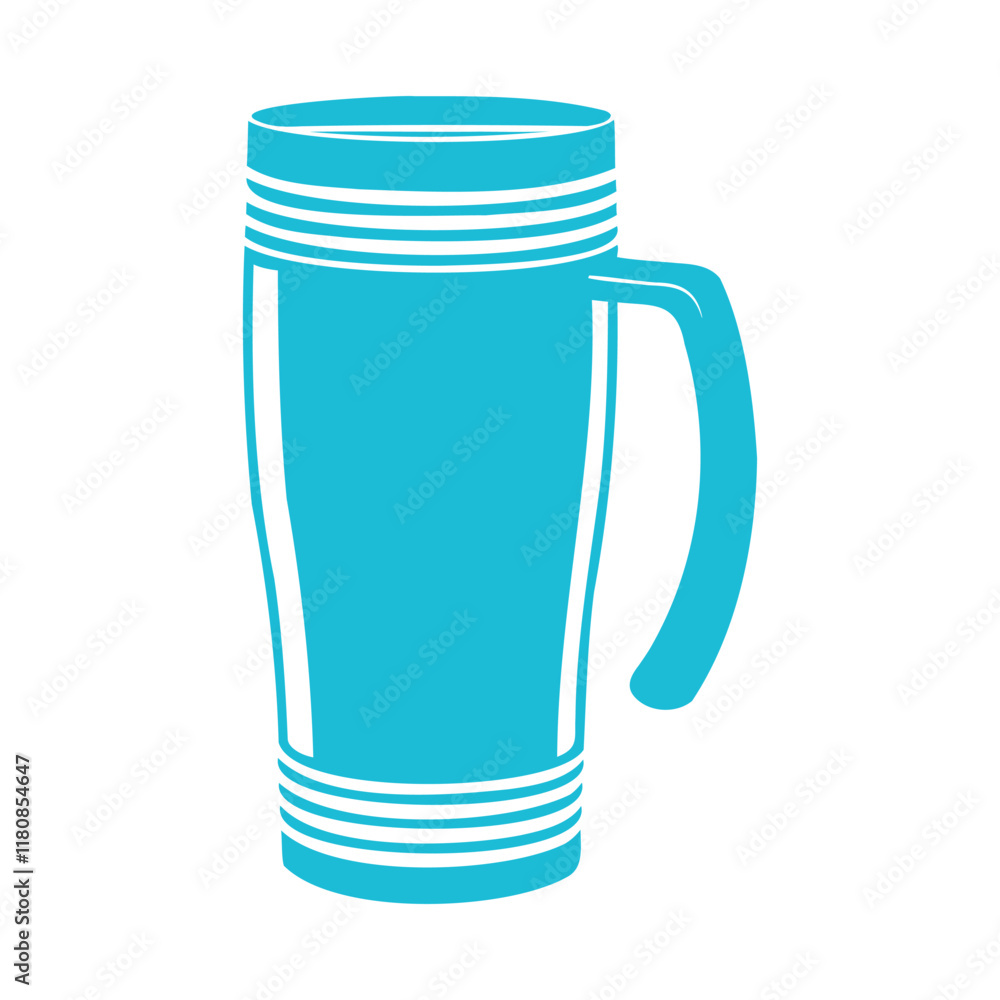 thermal insulated mug silhouette vector design for coffee and tea themes thermal insulated mug silhouette vector design for coffee and tea themes